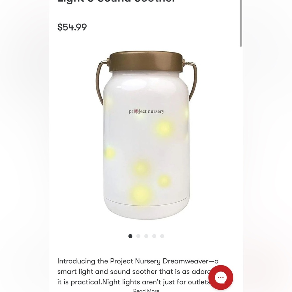Project Nursery Dreamweaver Firefly Jar Night Light & Sound Soother